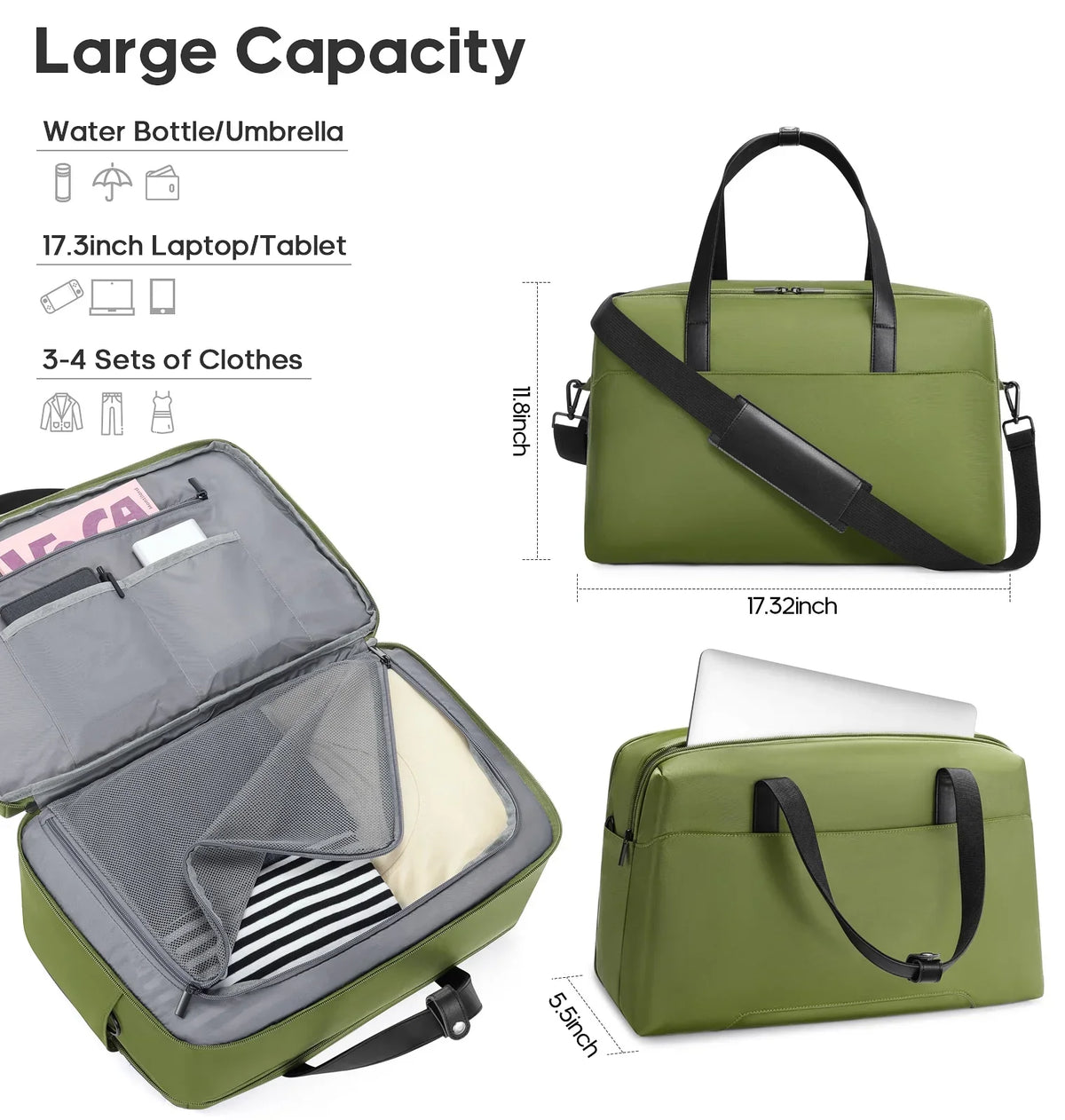 2026 NewMIUSSE Luggage Sets 3 Piece, 20 Inch Carry On Luggage with Wheels, 100% PC Hardshell Suitcase with TSA Lock, Carry On Suitcases Airline Approved With Travel Backpack for Men Women