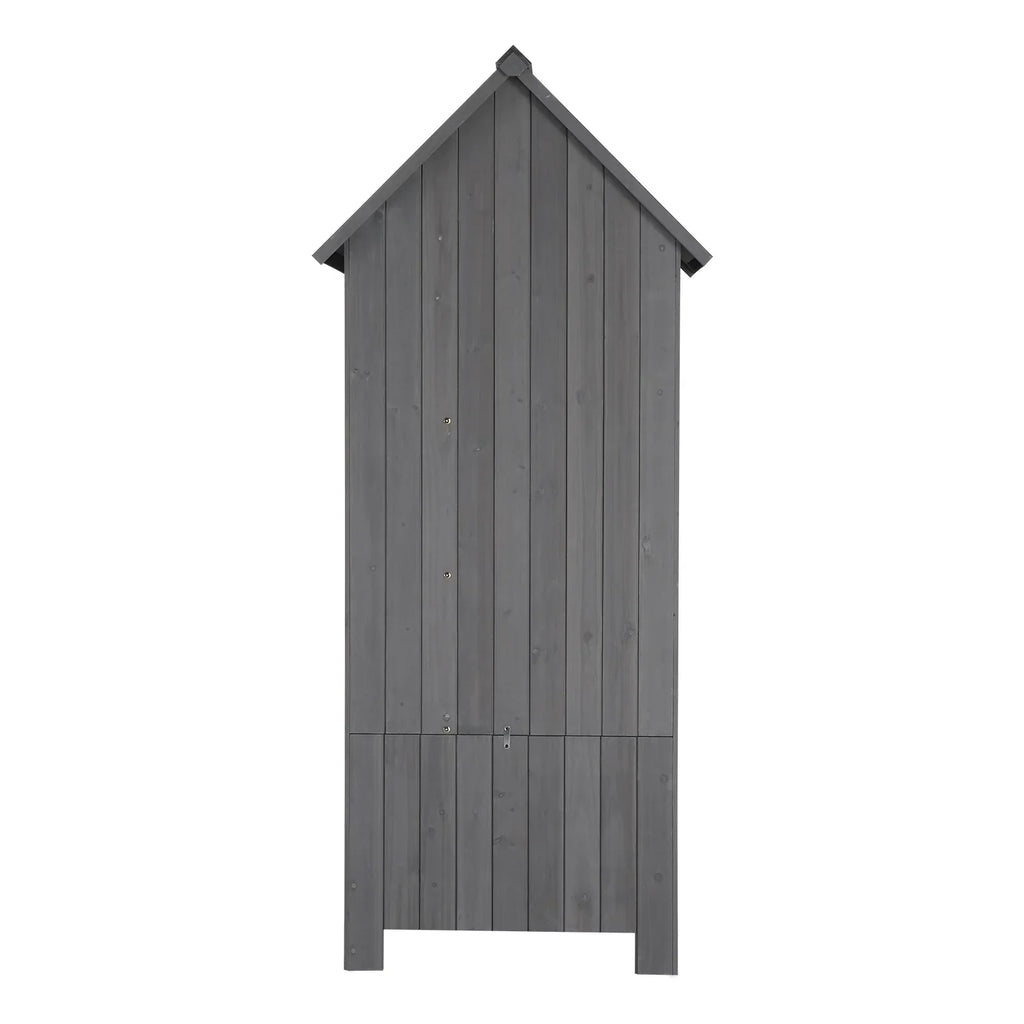 2026 NewiTopRoad 70in Outdoor Storage Shed for Garden Tools, Wooden Patio Shed Lockers