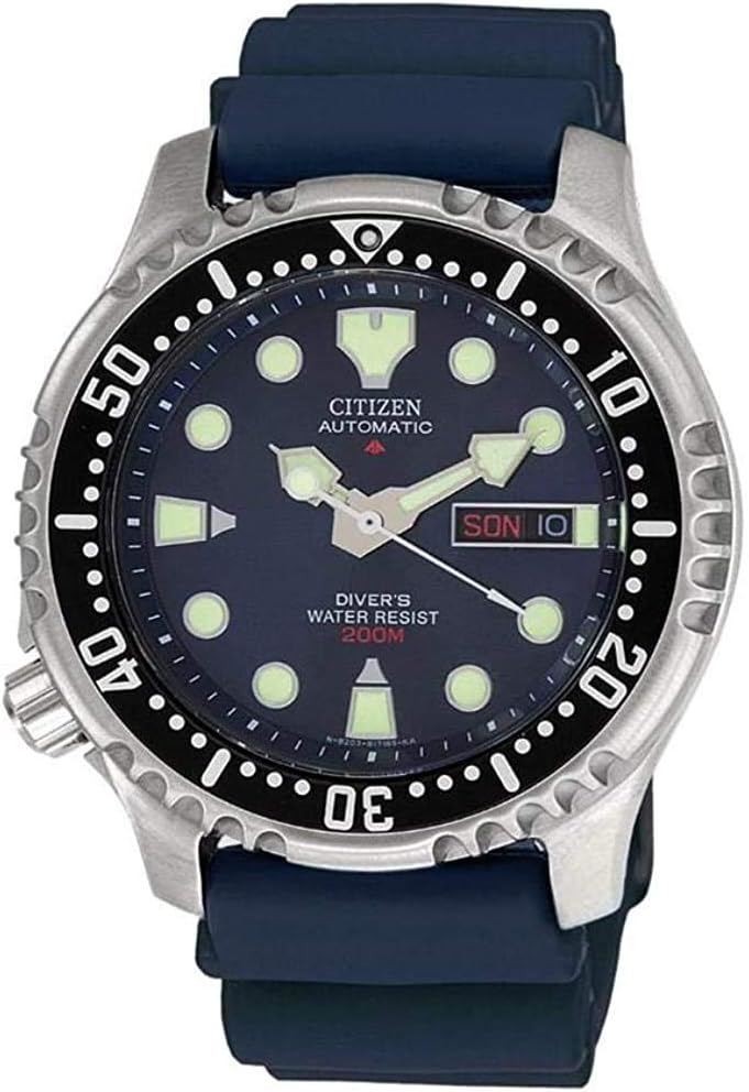2026 Citizen - Reloj para hombre, analógico, automático, con correa de goma Promaster marino