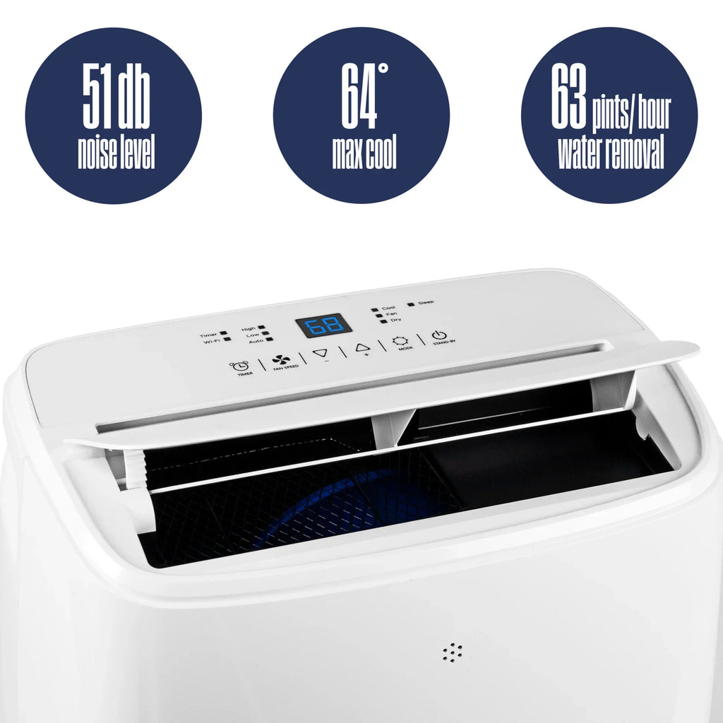 2026 NewWestinghouse 12,000 BTU Portable Air Conditioner & Dehumidifier with Remote & Smart App, up to 550 Sq Ft