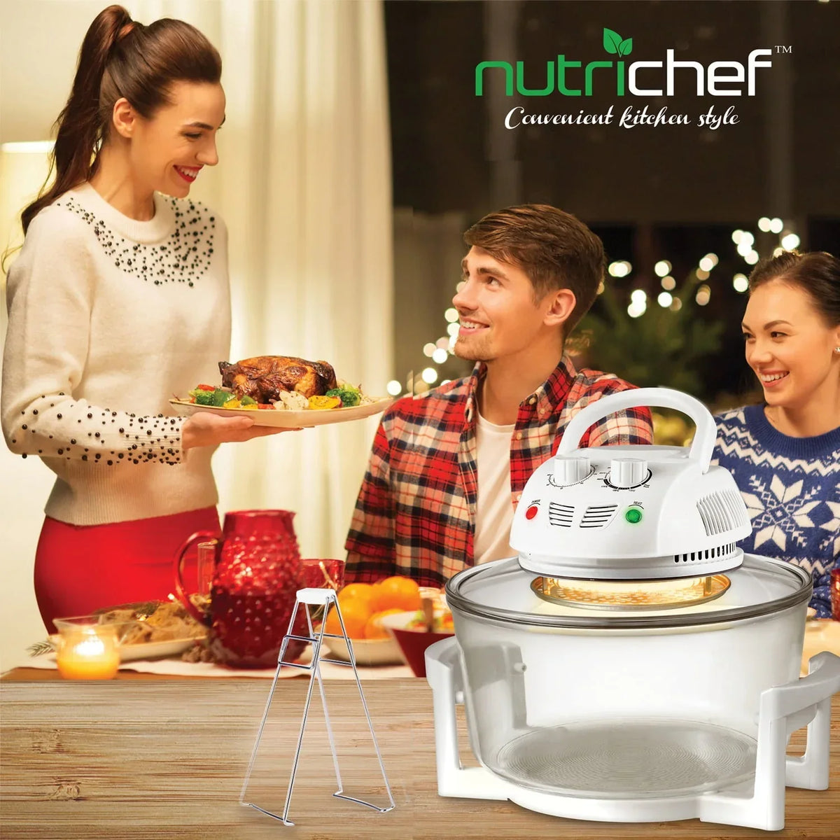 2026 NewNutrichef Halogen Oven Air-fryer/infrared Convection Cooker