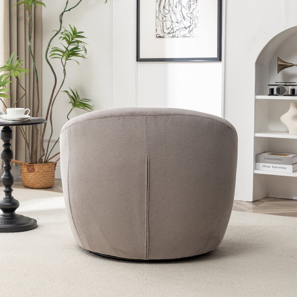 2026 NewRoundhill Furniture Winnie Modern Barrel Chair, 360" Swivel