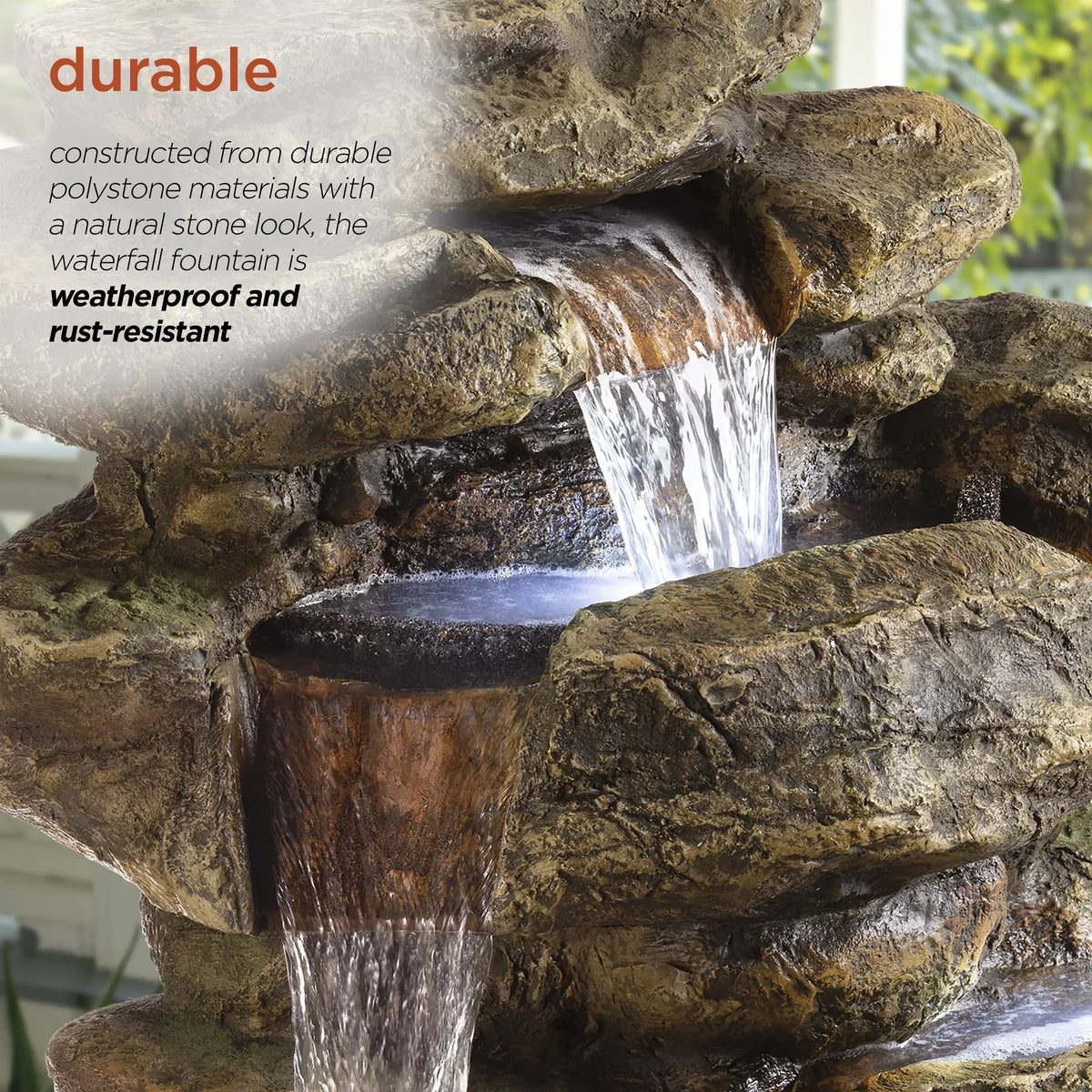 2026 NewAlpine Corporation 6-Tier Amazonian Water Fountain with LED Lights
