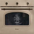 2026 Candy FCC603NAV - Horno eléctrico empotrable, ventilado, capacidad 65 litros, multifunción y función pizza, 8 programas, 56,8 x 59,5 x 59,5 cm, estilo rústico, avena, clase A