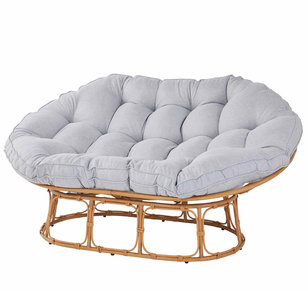 2026 NewBetter Homes & Gardens Double Papasan Accent Chair, Cream Boucle