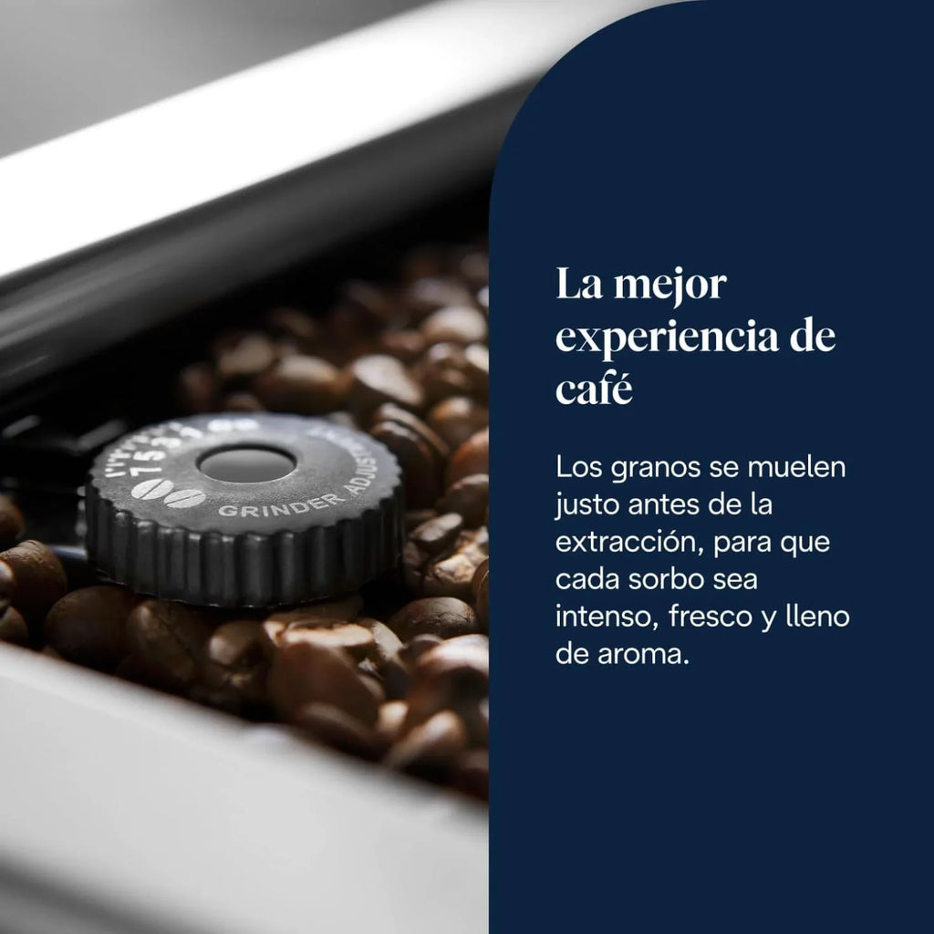 2026 Cafetera superautomática De'Longhi Perfetto Primadonna Soul ECAM612.55.SB para café y capuchino con sistema de leche LatteCreme, tecnología de grano a taza, 18 bebidas, control por aplicación.