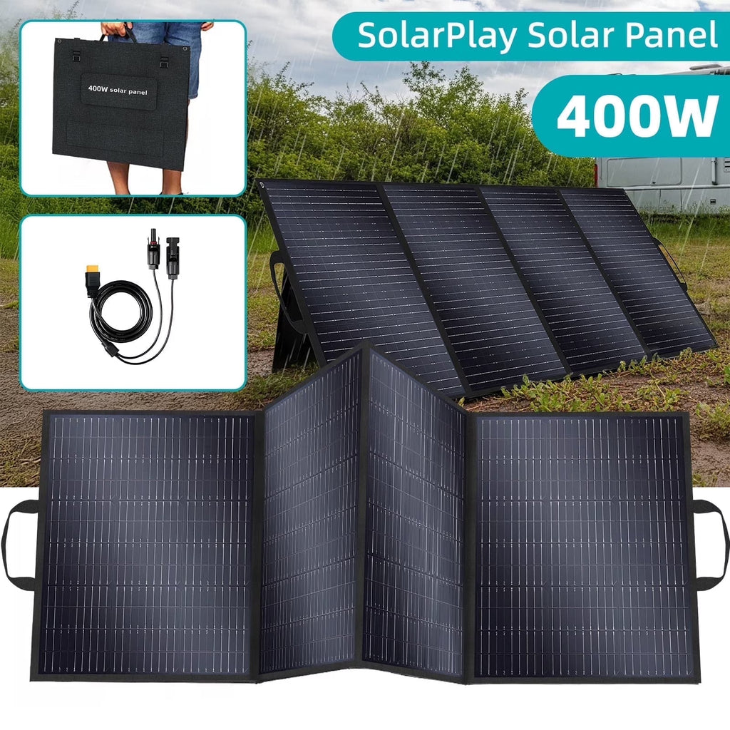 2026 NewSolarplay 2400W(4800W Peak) Solar Generator, with 400W Solar Panel,2160Wh Portable LiFePO4 Battery Power Station for Camping Home Backup RV