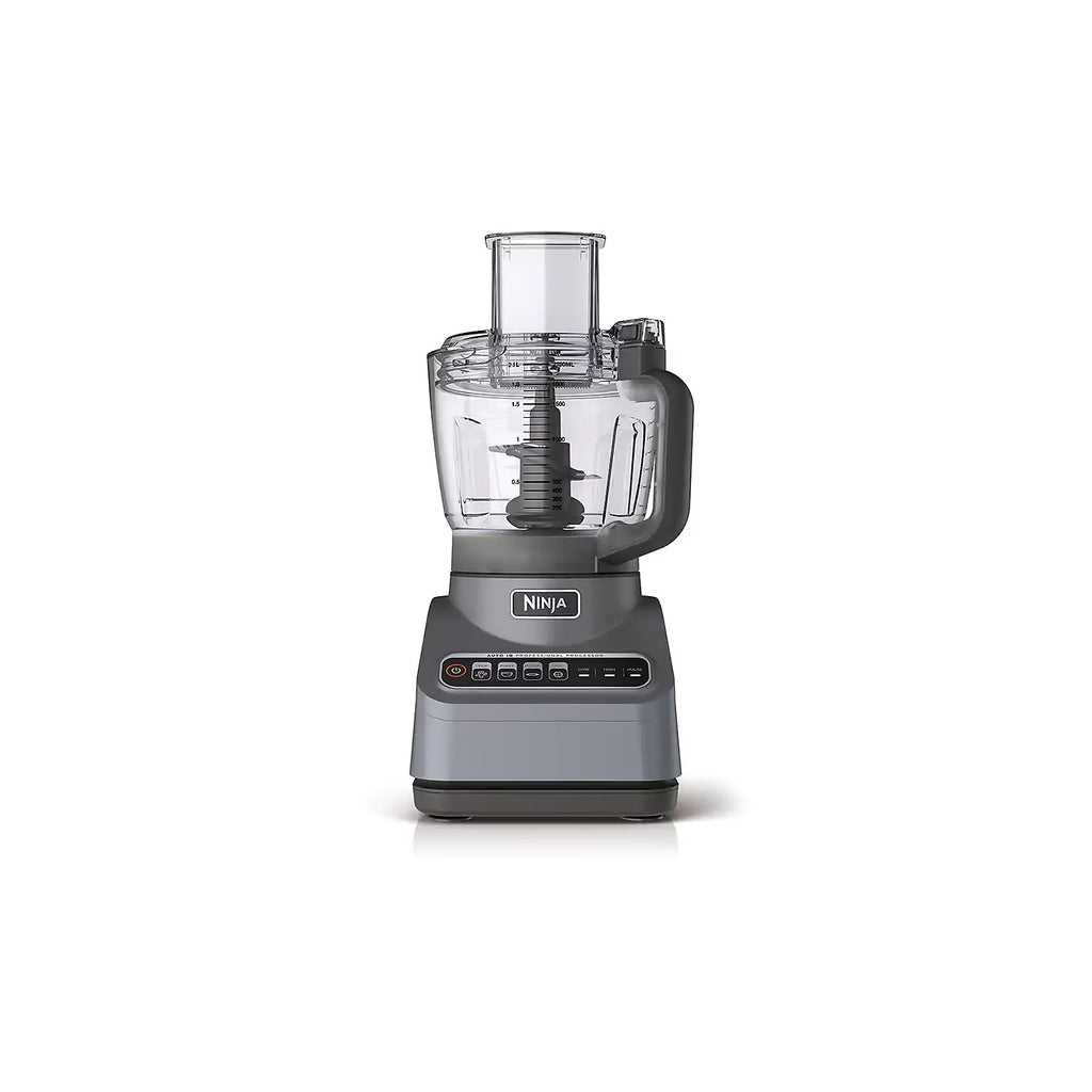 2026 NewNinja Professional 9 Cup Food Processor, 850 Watts, Auto-iQ 3 Presets, Chop, Dough, Slice, Shred, BN600 Silver