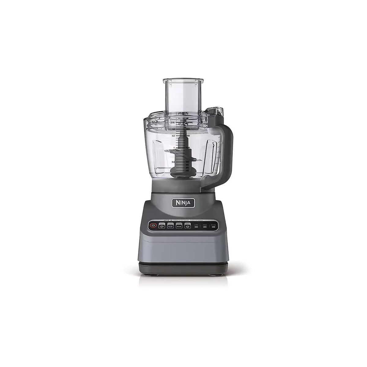 2026 NewNinja Professional 9 Cup Food Processor, 850 Watts, Auto-iQ 3 Presets, Chop, Dough, Slice, Shred, BN600 Silver
