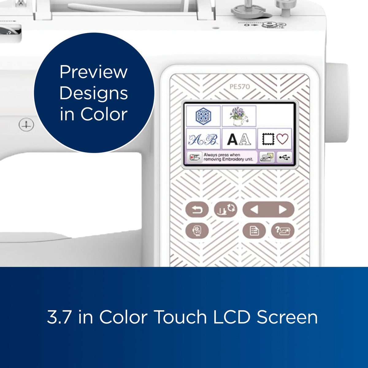 2026 NewBrother PE570 Embroidery Machine with 135 Built-in Designs, Wireless Connectivity, and Artspira App Integration