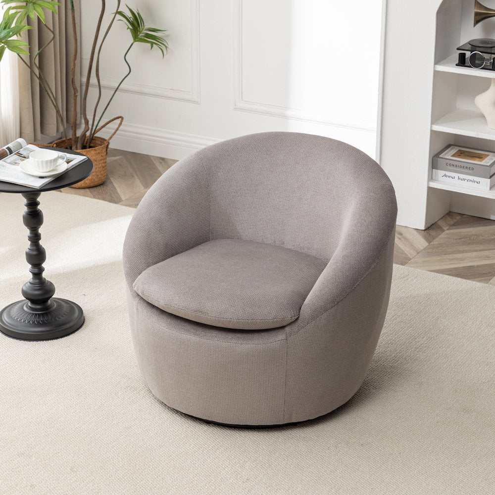 2026 NewRoundhill Furniture Winnie Modern Barrel Chair, 360" Swivel