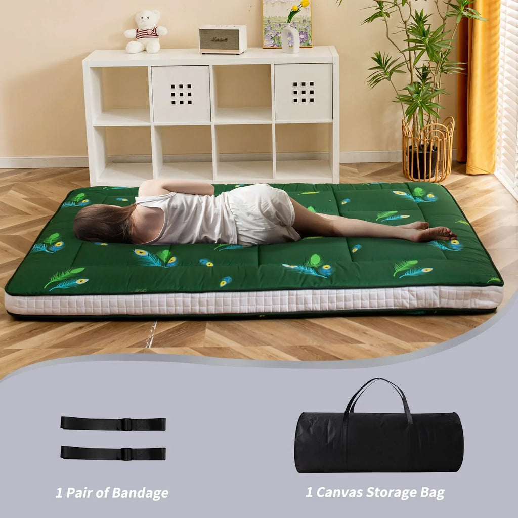 2026 NewExtra Thick Futon Floor Mattress, Padded Japanese Folding Roll Up Mattress Sleeping Pad, Foldable Camping Portable Mattress Shikibuton