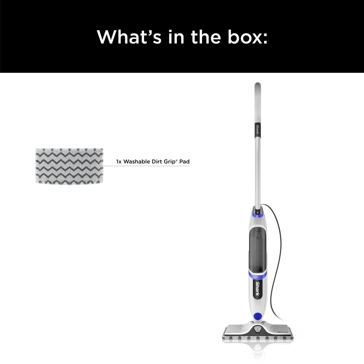 2026 NewShark SteamSpot Steam Mop with Steam Blaster for Sealed Hard Floors, XL Removable Tank, Washable Dirt Grip Pad, 2 Modes,S2000