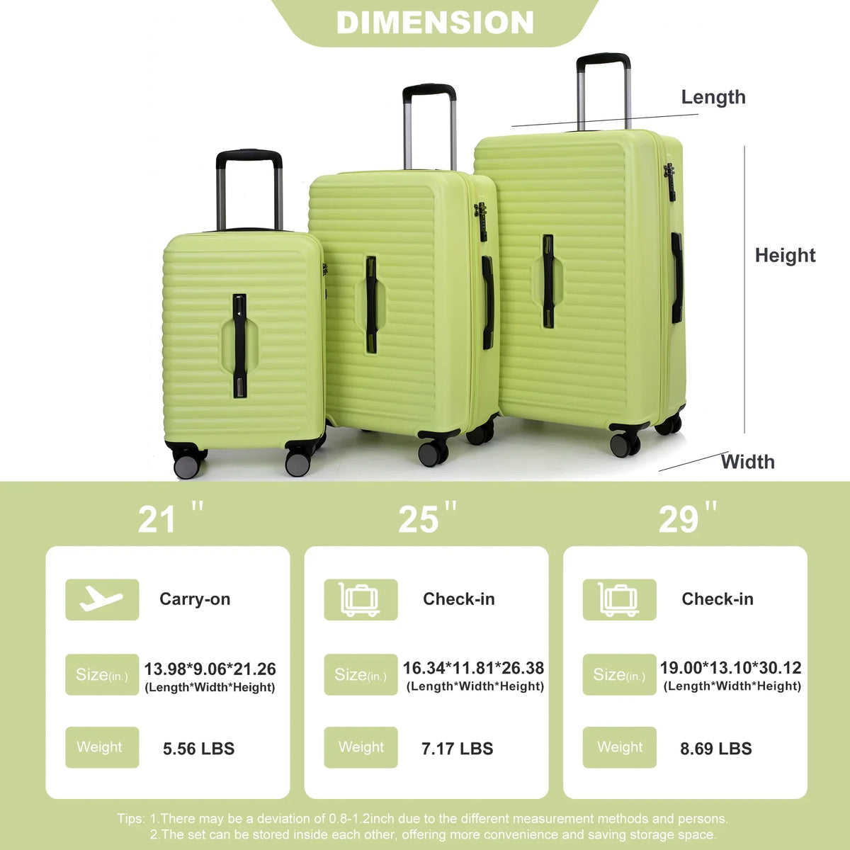2026 NewPAPROOS 3-Piece Luggage Set (20''/24''/28''), Hardshell Lightweight Suitcase with USB Port and Side Hooks, Travel Luggage with TSA-Lock, Hardside Rolling Luggage for School, Travel, Pink