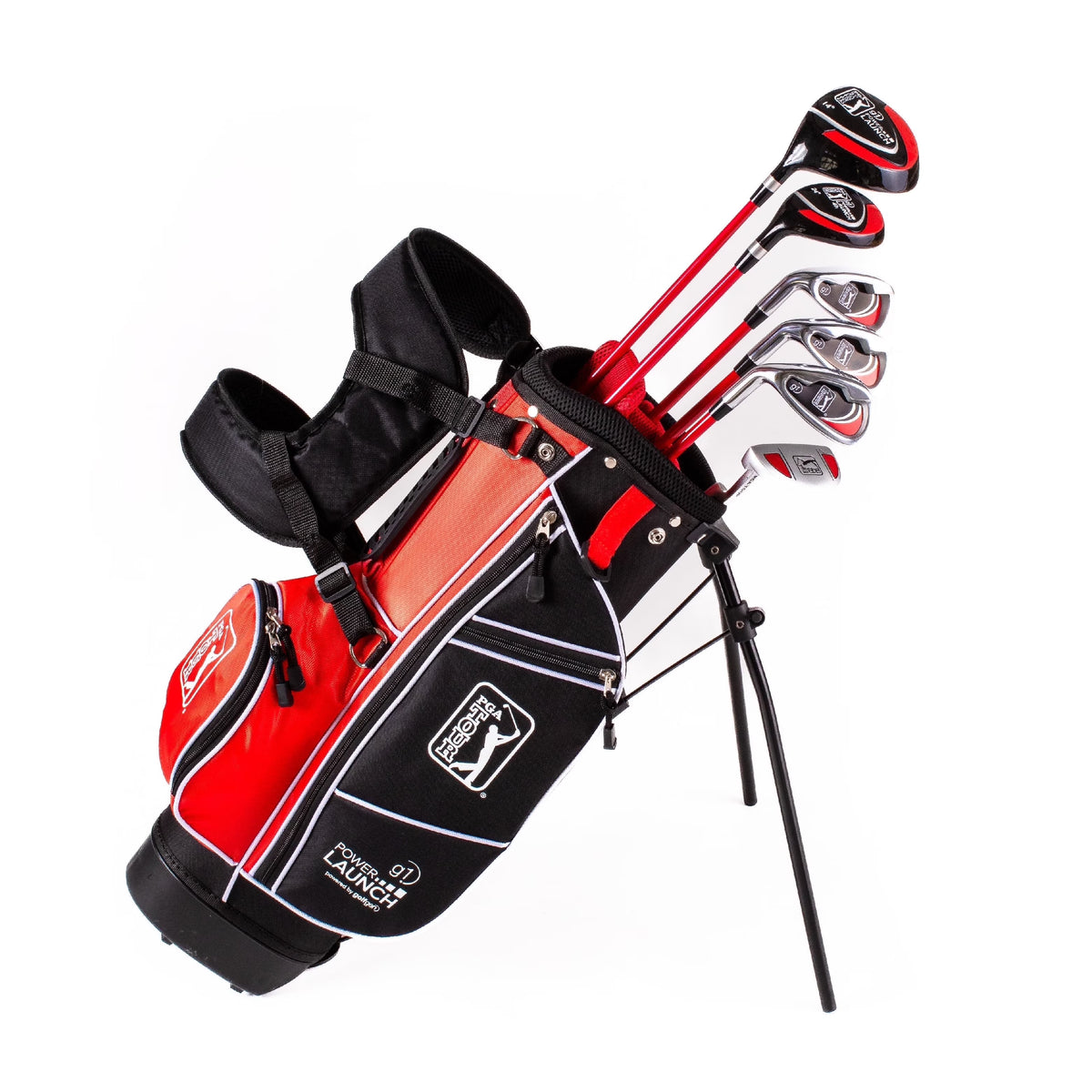 2026 NewPGA Tour Right-Handed 10 Piece Kids Golf Club Stand Bag Set; Player Height 4'8 - 5'2", Ages 8-12