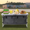 2026 NewFolding Camping Table Portable Aluminum Camping Table Height Adjustable Camping Cook Station for Indoor Outdoor