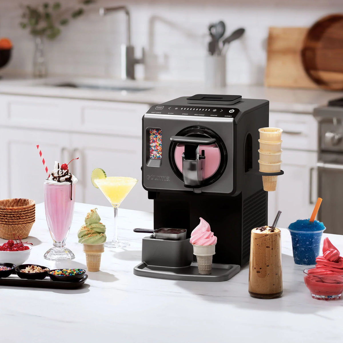 2026 NewGourmia 2 Quart Automatic Soft Serve Ice Cream and Frozen Drink Maker