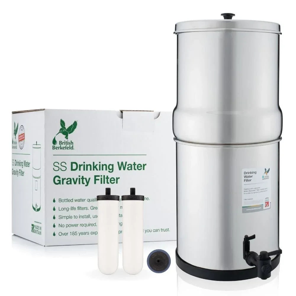 2026 NewDoulton British Berkefeld W9361132 2.25 Gallon Countertop Water Filter System Includes 2X Ultra Fluoride Reduction Ceramic Filters