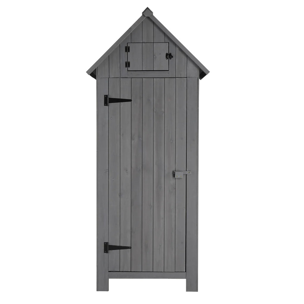 2026 NewiTopRoad 70in Outdoor Storage Shed for Garden Tools, Wooden Patio Shed Lockers