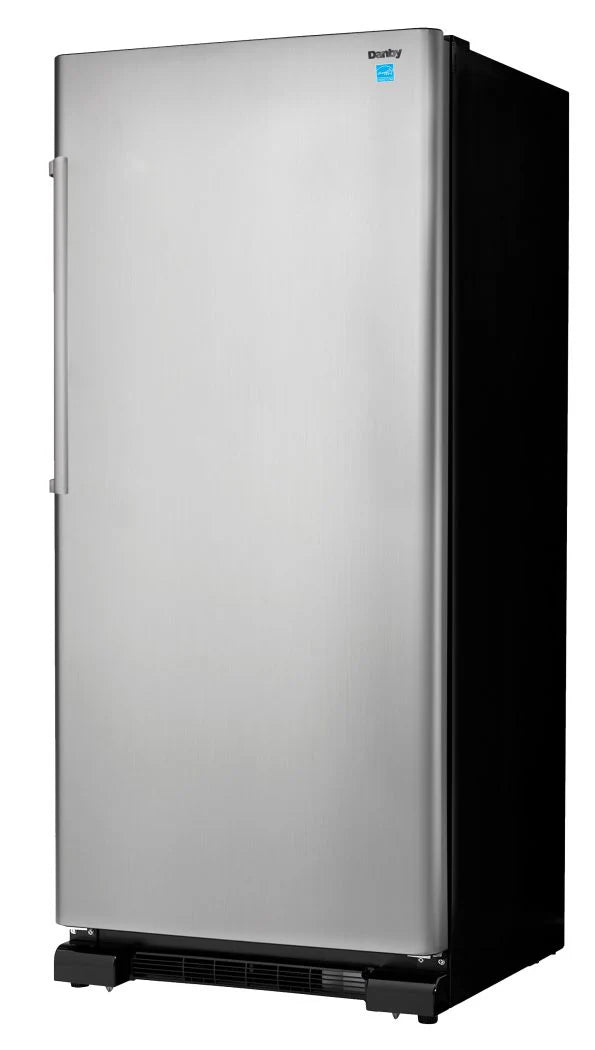 2026 Refrigerador espacioso Danby de 17 pies cúbicos, tamaño ideal para apartamentos, de acero inoxidable.