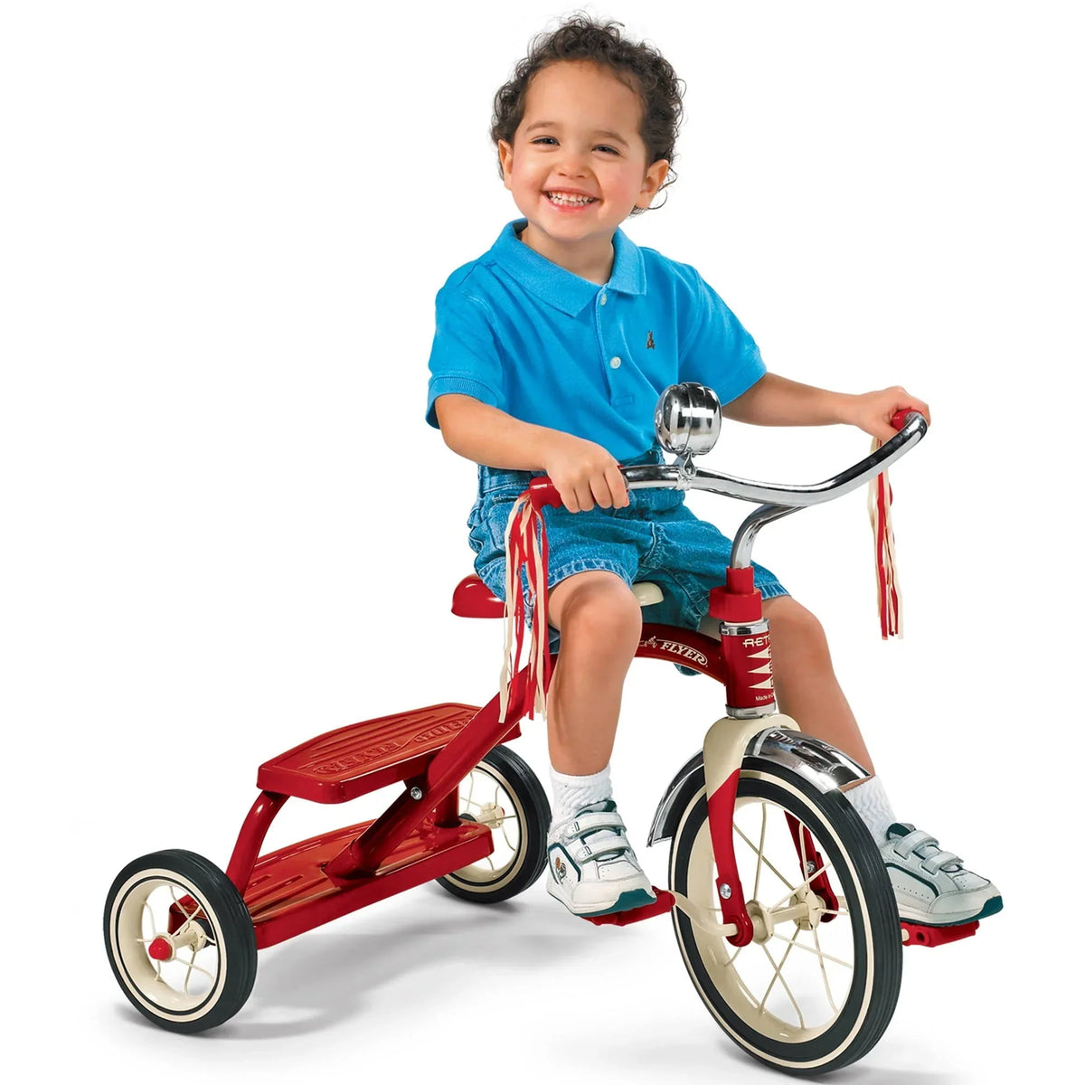 2026 NewRadio Flyer, Classic Red Dual Deck Tricycle, 12" Front Wheel, Red