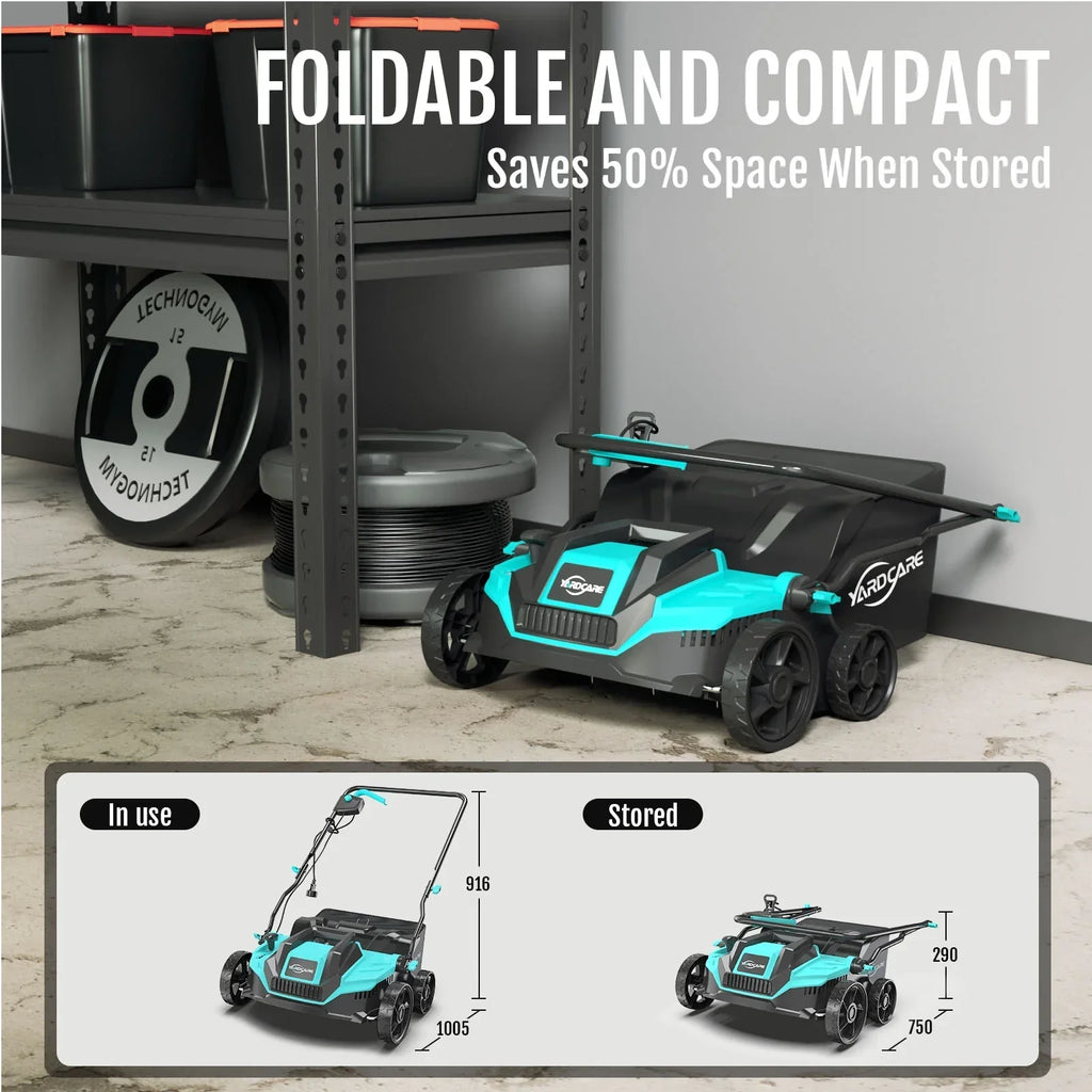 2026 New2-in-1 Scarifier and Dethatcher �C Deep Soil Revitalization with High-Torque Motor, Adjustable Depth Control, Dual Safety Switch & Removable 10.5-Gallon Thatch Bag