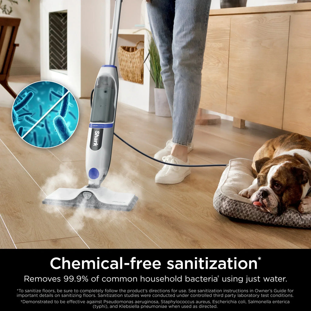 2026 NewShark SteamSpot Steam Mop with Steam Blaster for Sealed Hard Floors, XL Removable Tank, Washable Dirt Grip Pad, 2 Modes,S2000