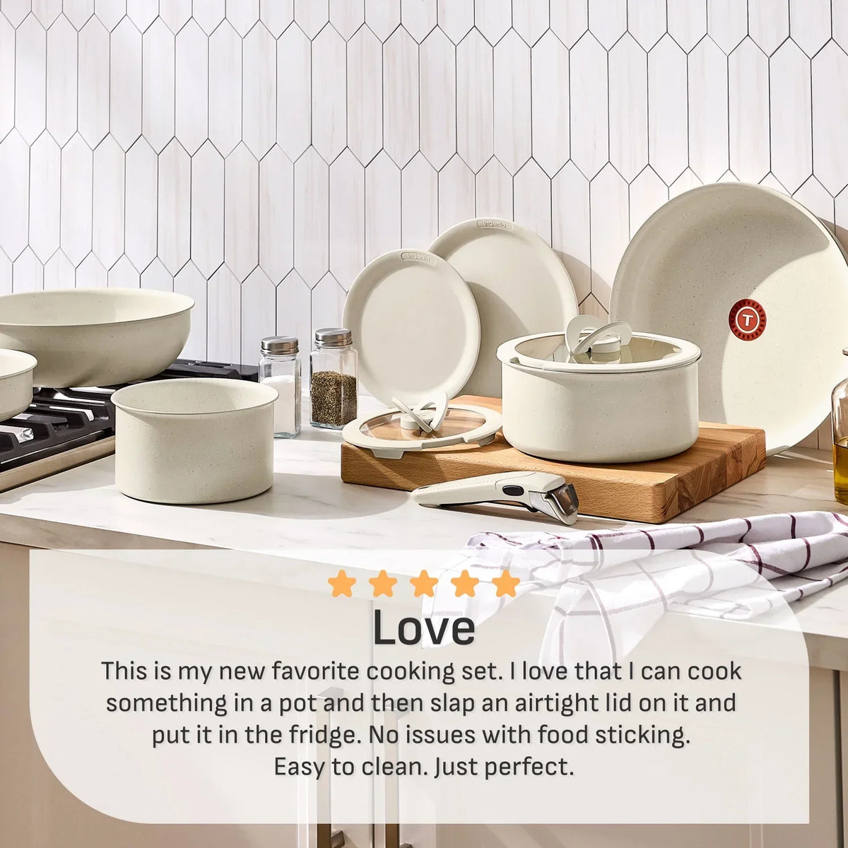 2026 NewT-fal Ingenio Essentials Nonstick, 11 Piece Cookware Set, Detachable Handle, Oven, Broiler, Dishwasher Safe, RV, Grey Granite