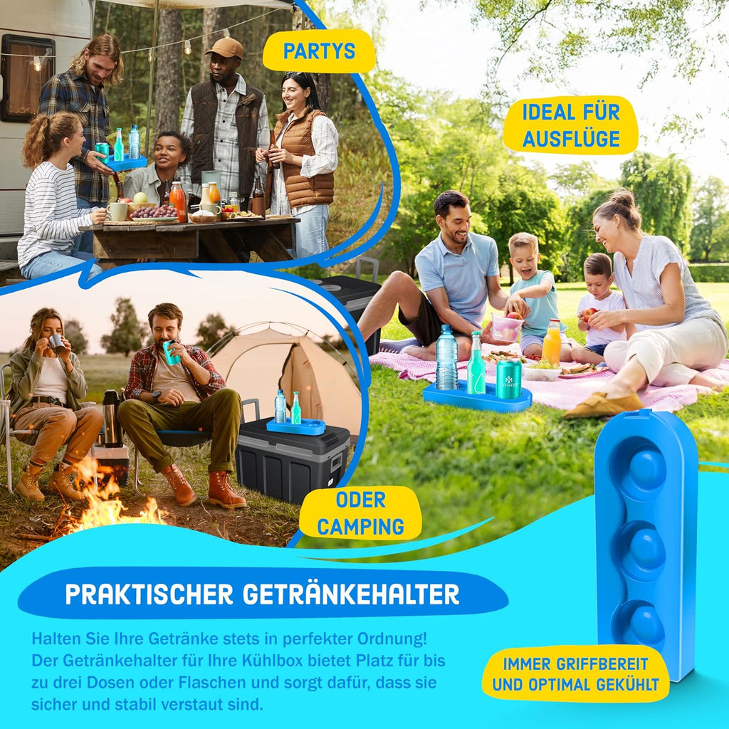 2026 KESSER® Nevera eléctrica portátil 40L con Ruedas | Calienta y enfría | Termoeléctrica | Mini Nevera | 12V y 230V | para Coche, Camping y Enchufe | Modo Eco | Incluye acumuladores de frío