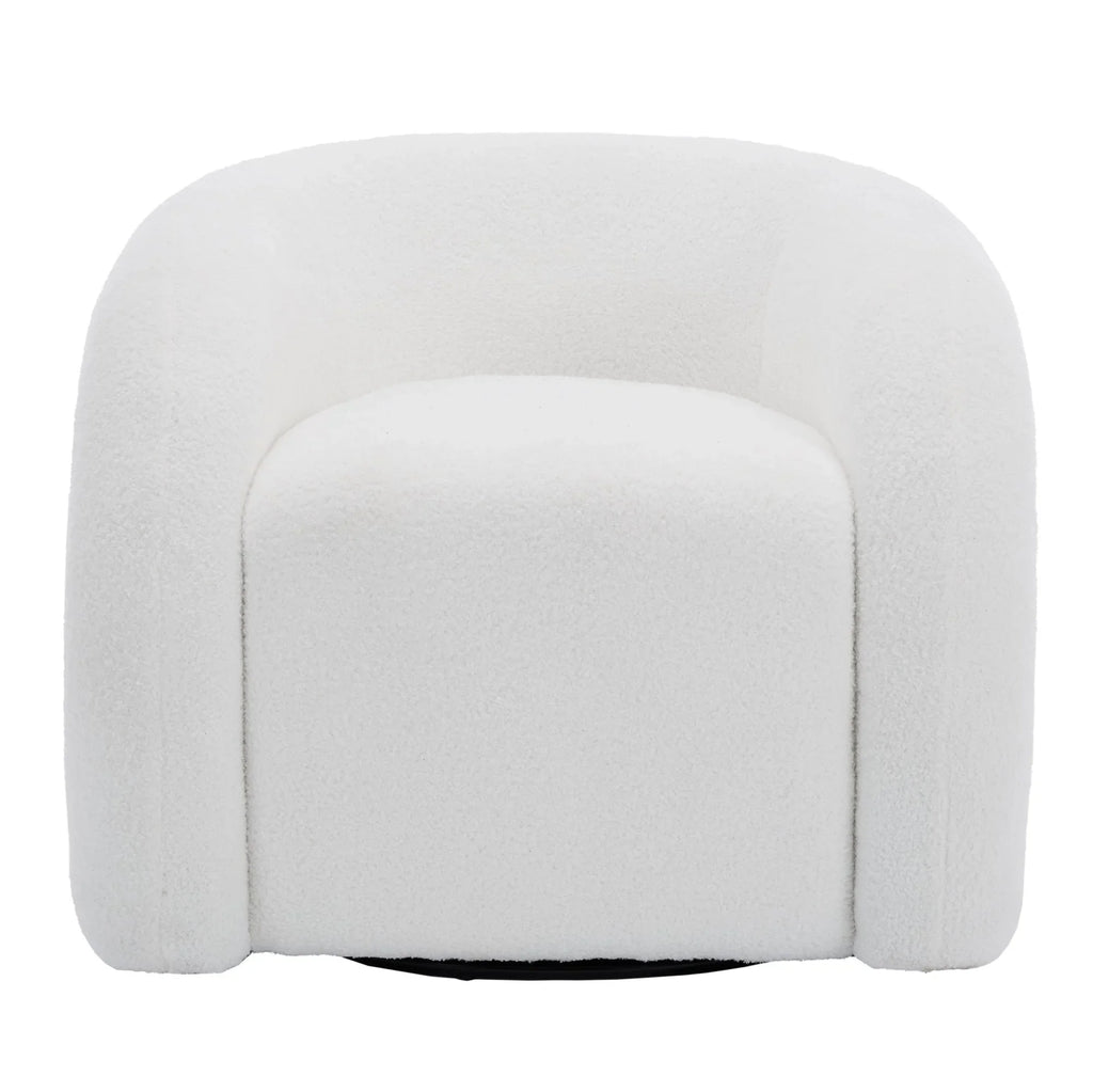 2026 New360" Swivel Accent Chair for Living Room, Boucle Barrel Armchair Single Sofa Chair Reading Chair, Sage Green