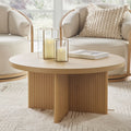 2026 NewBetter Homes & Gardens Lillian Fluted Coffee Table, Natural Pine Finish