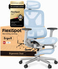 2026 FLEXISPOT ErgoX Silla de escritorio ergonómica con reposapiés, verde