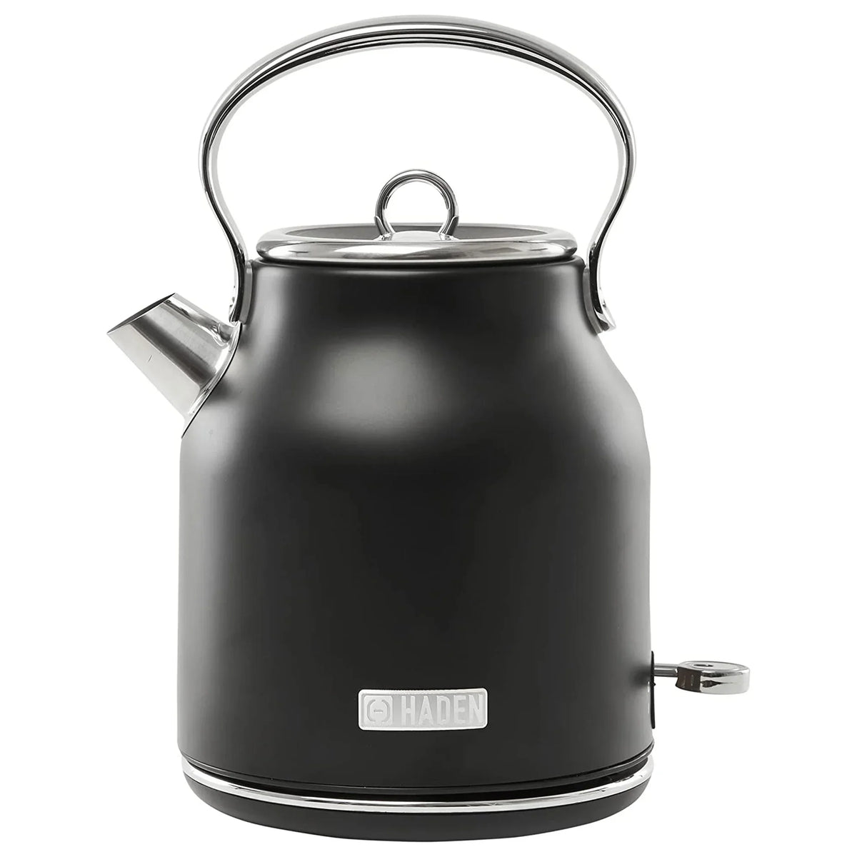 2026 NewHaden Heritage 1500 1.7 Electric Kettle, Matte Black Finish with Copper Accents