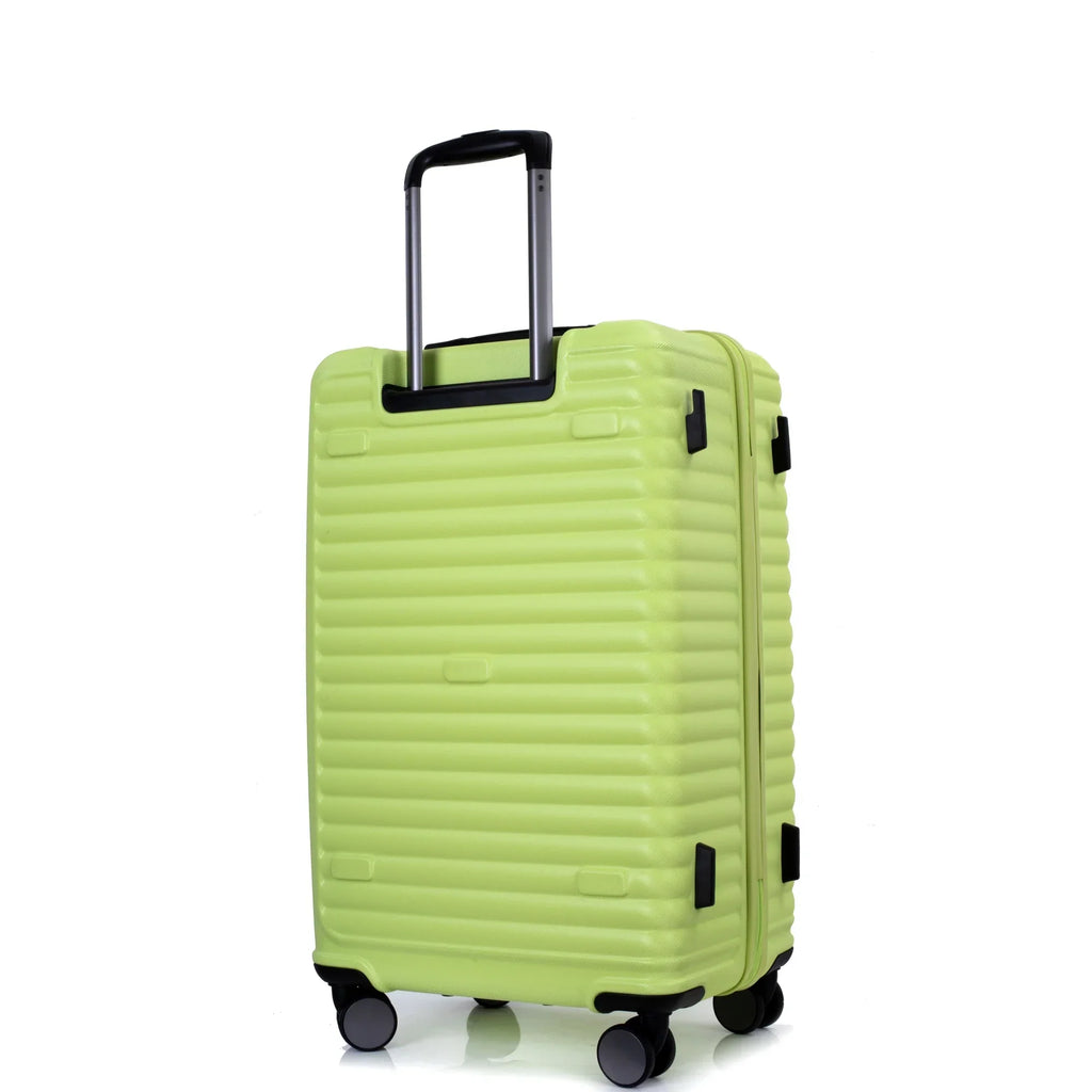 2026 NewPAPROOS 3-Piece Luggage Set (20''/24''/28''), Hardshell Lightweight Suitcase with USB Port and Side Hooks, Travel Luggage with TSA-Lock, Hardside Rolling Luggage for School, Travel, Pink