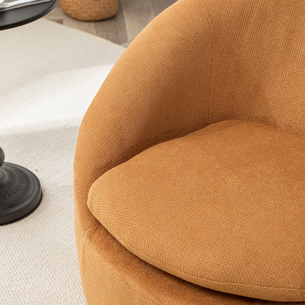 2026 NewRoundhill Furniture Winnie Modern Barrel Chair, 360" Swivel