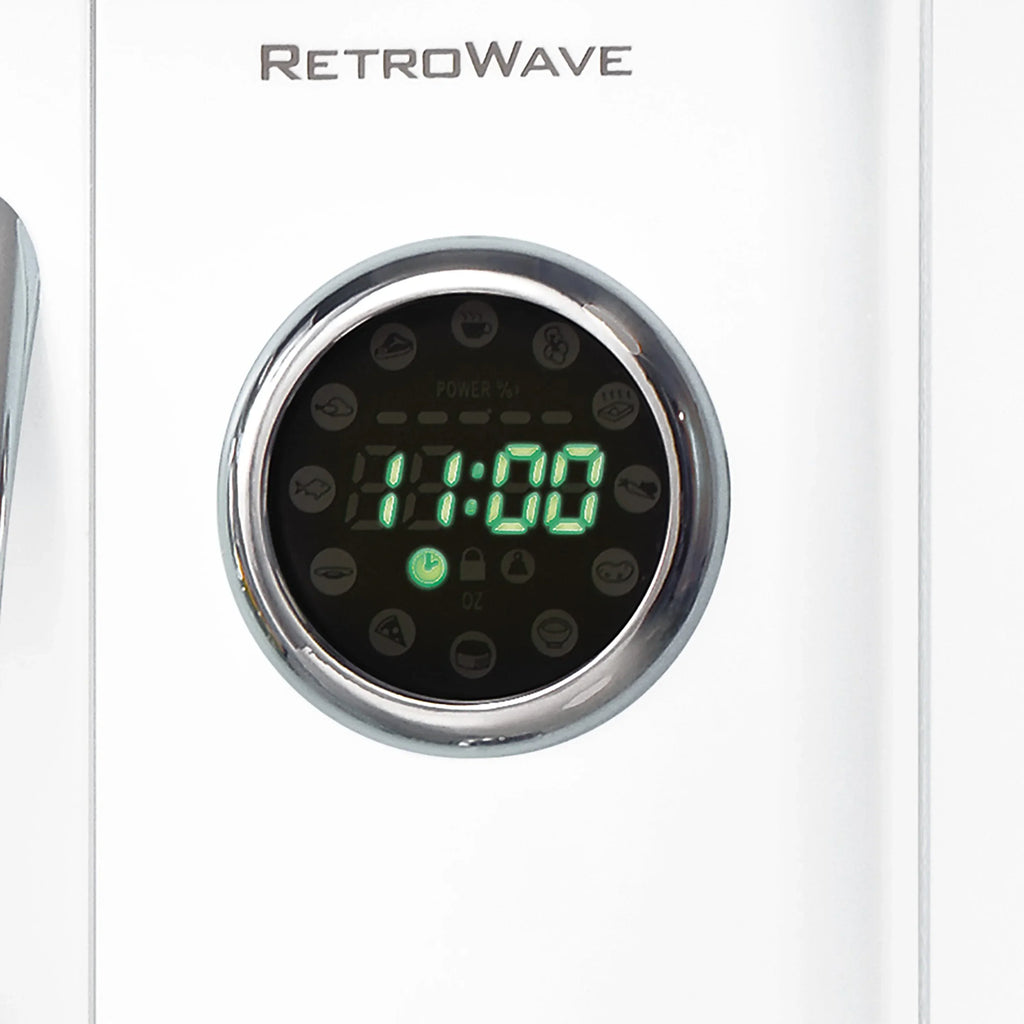 2026 NewNostalgia Retro Microwave for Countertop 0.9 cu ft Vintage Microwave, Ivory