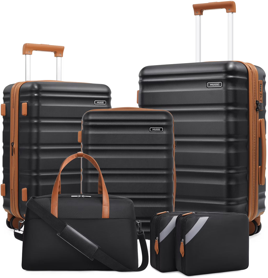 2026 NewMIUSSE Luggage Sets 3 Piece, 20 Inch Carry On Luggage with Wheels, 100% PC Hardshell Suitcase with TSA Lock, Carry On Suitcases Airline Approved With Travel Backpack for Men Women