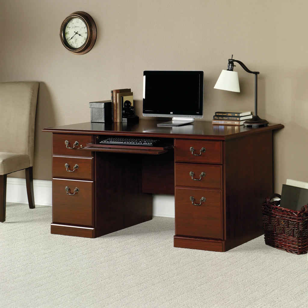 2026 NewSauder Heritage Hill Computer Desk, Classic Cherry Finish
