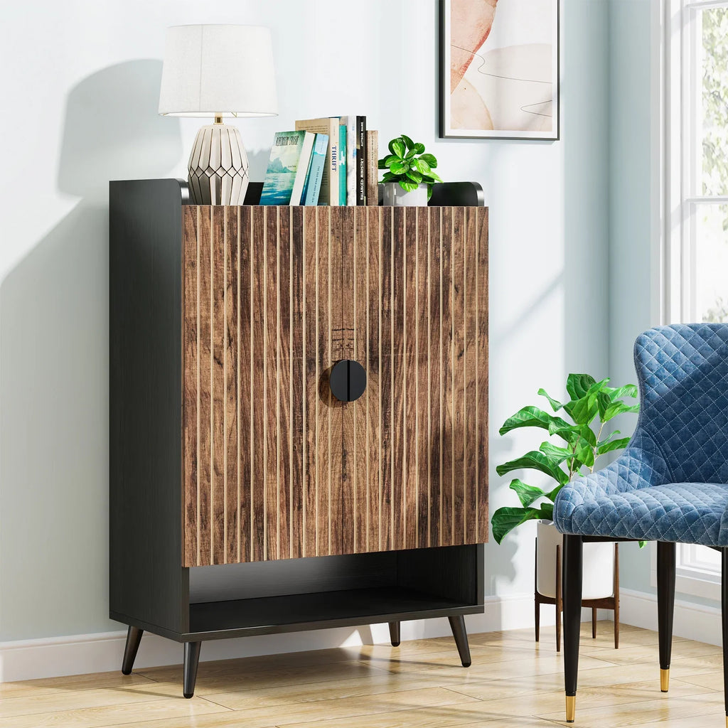 2026 NewTribesigns Shoe Cabinet with Doors, 7-Tier Shoe Storage Cabinet with Adjustable Shelves, Wood Grain Shoes Rack Shoe Organizer