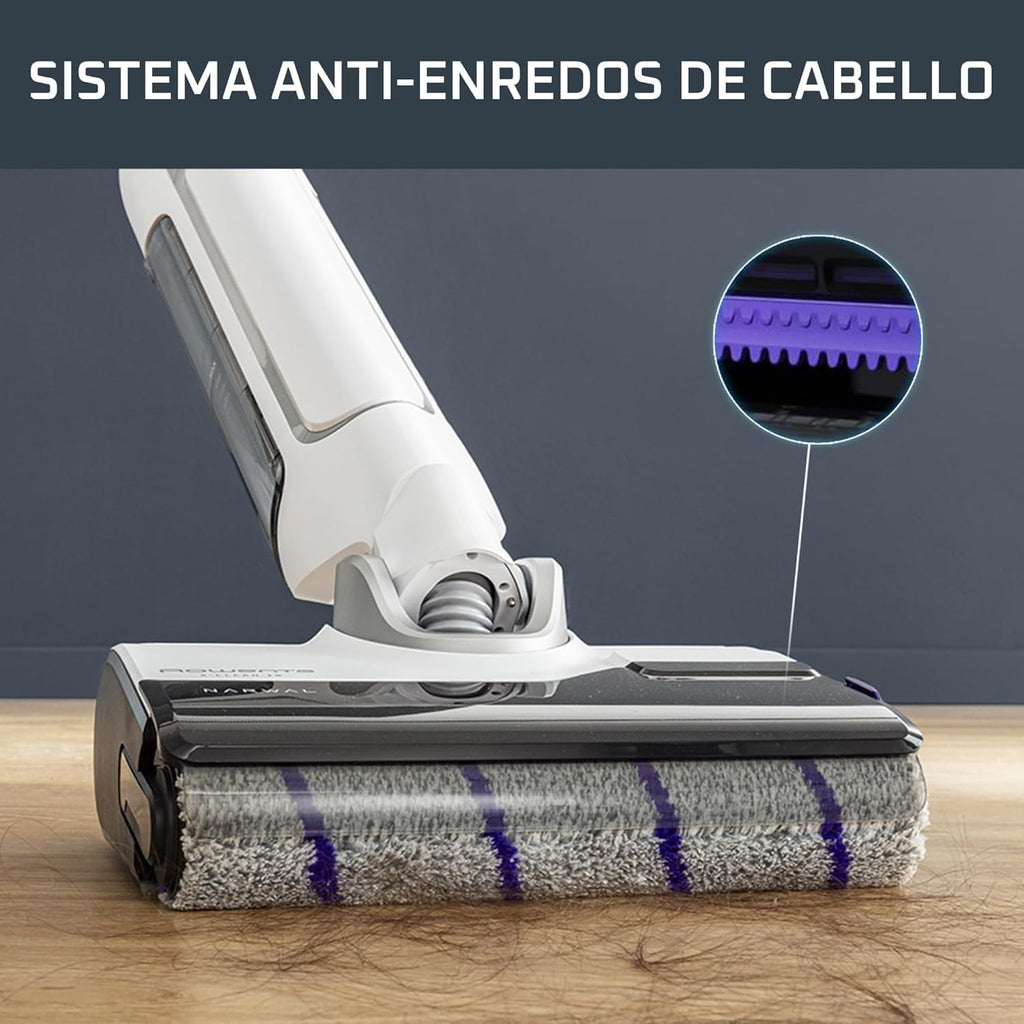 2026 Rowenta X-Clean 10, Aspiradora Fregona Eléctrica Sin Cable con Tecnología Wet & Dry, Autolimpieza y Secado Automático, Tecnología Dual Edge, Ligera, Flexible, Gran autonomía y pantalla LED, GZ7540WO