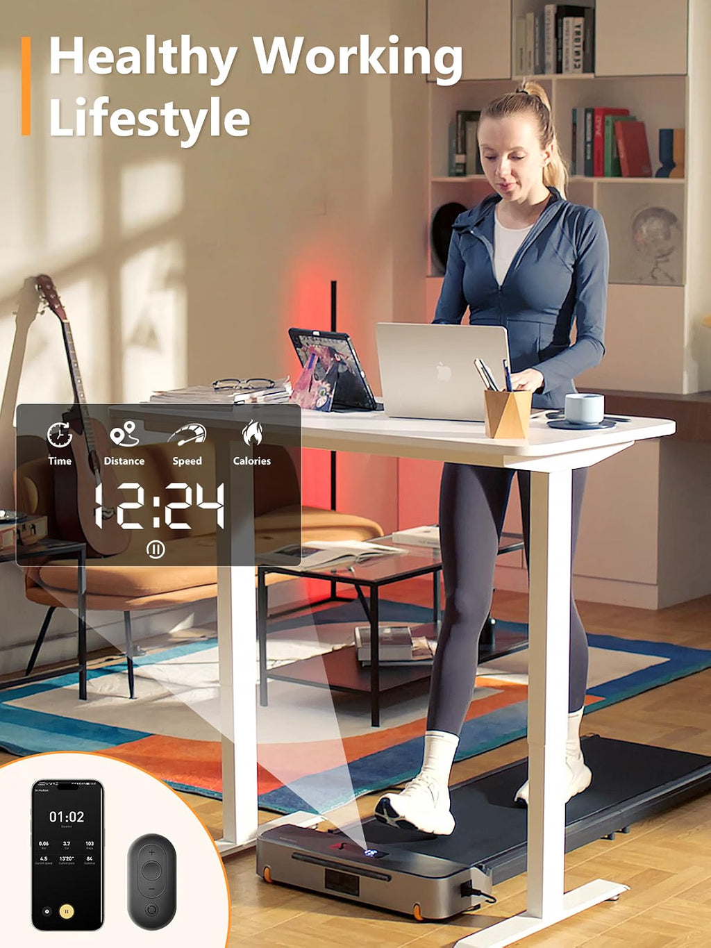2026 WalkingPad Z1 Cinta de correr plegable 121 × 40 cm para casa, velocidad 1–6 km/h, mando a distancia y pantalla LED