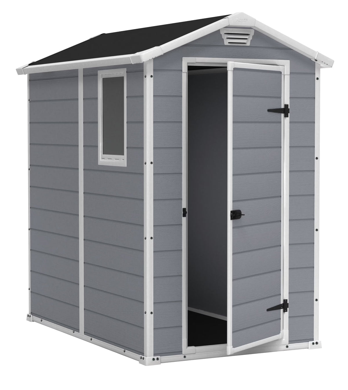2026 NewKeter 213413 Manor DD 6 X 8 Foot All Weather Outdoor Storage Shed, Grey