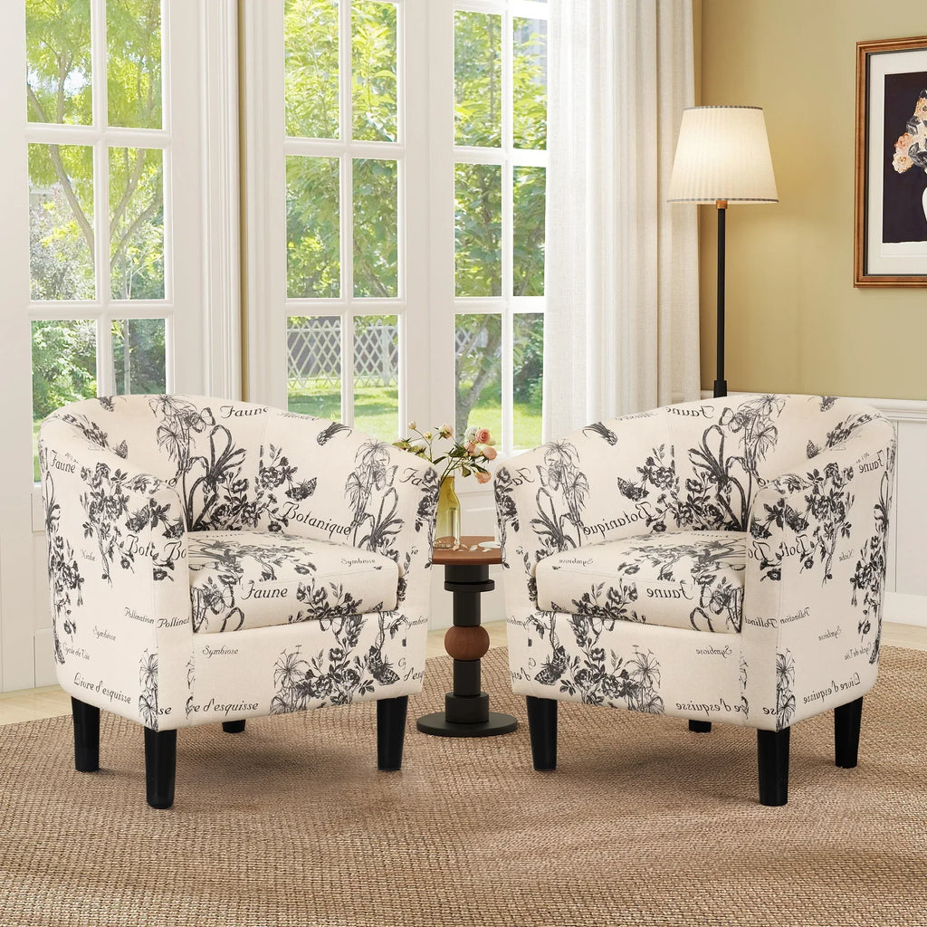 2026 NewBonzy Home Velvet Accent Chair with Ottoman for Living Room,Beige