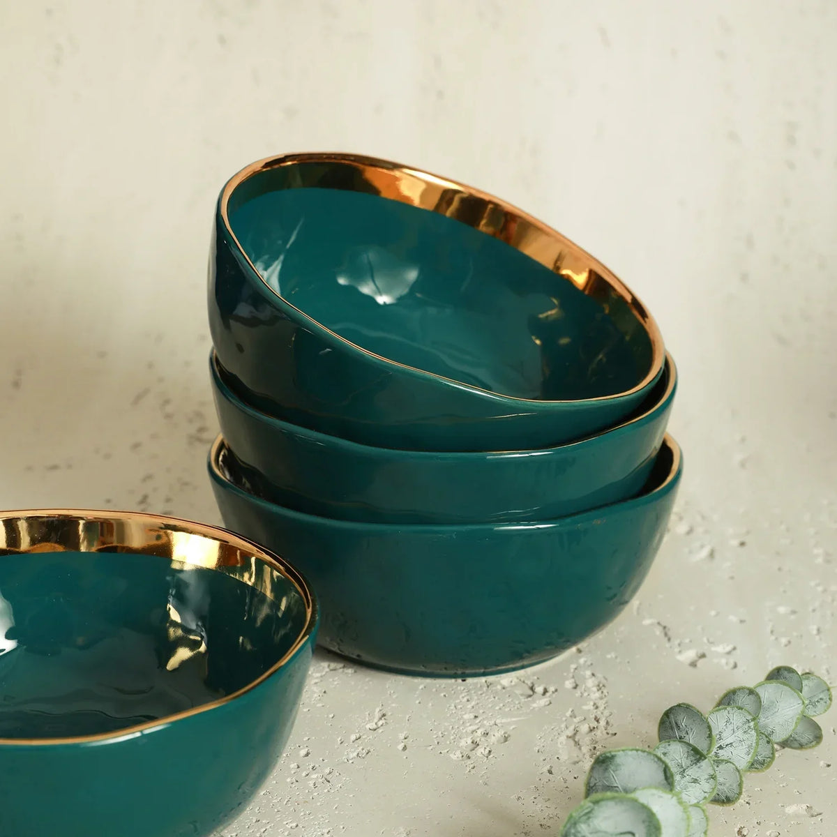 2026 NewStone Lain Florian 32-Piece Dinnerware Set Porcelain, Green