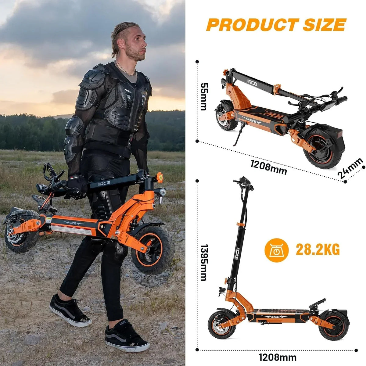 2026 NewElectric Scooter for Adults, Max 70miles Range, 1000W Motor, 48V 27Ah Battery, 10" Anti-Flat Tires, Dual Shocks, APP Control&NFC - RCB D7PRO