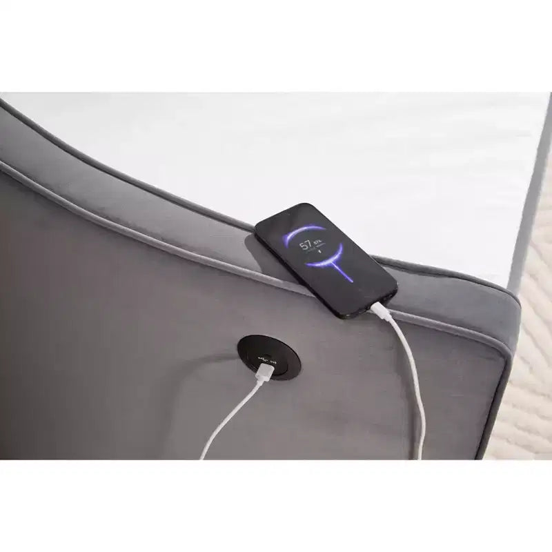 2026 Cama sofá Twin con cama nido, tapizada en terciopelo, puerto USB y bolsillos laterales - ModernLuxe