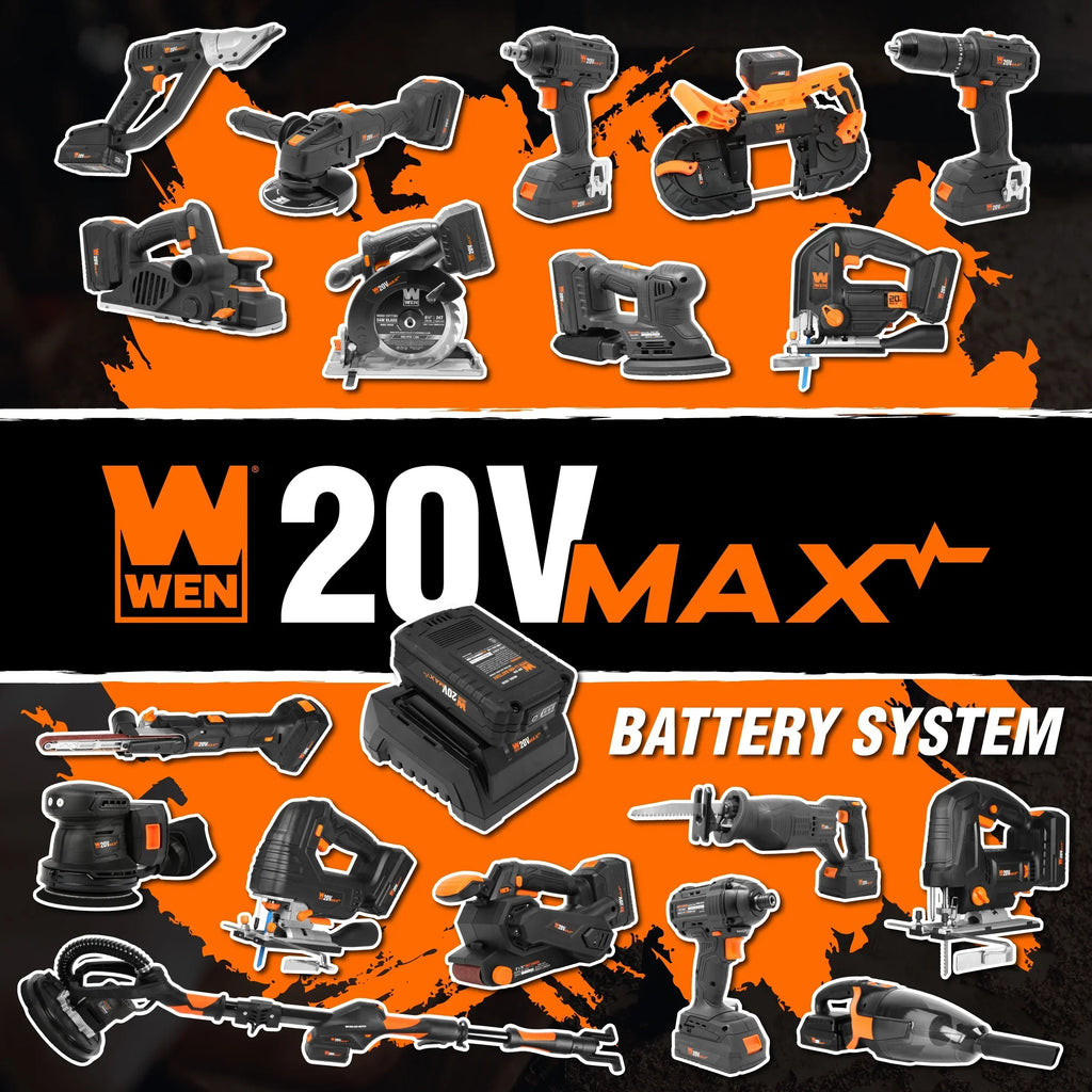 2026 NewWEN 20V Max 4-1/2-Inch Cordless Mini Circular Saw with 2.0Ah Battery and Charger