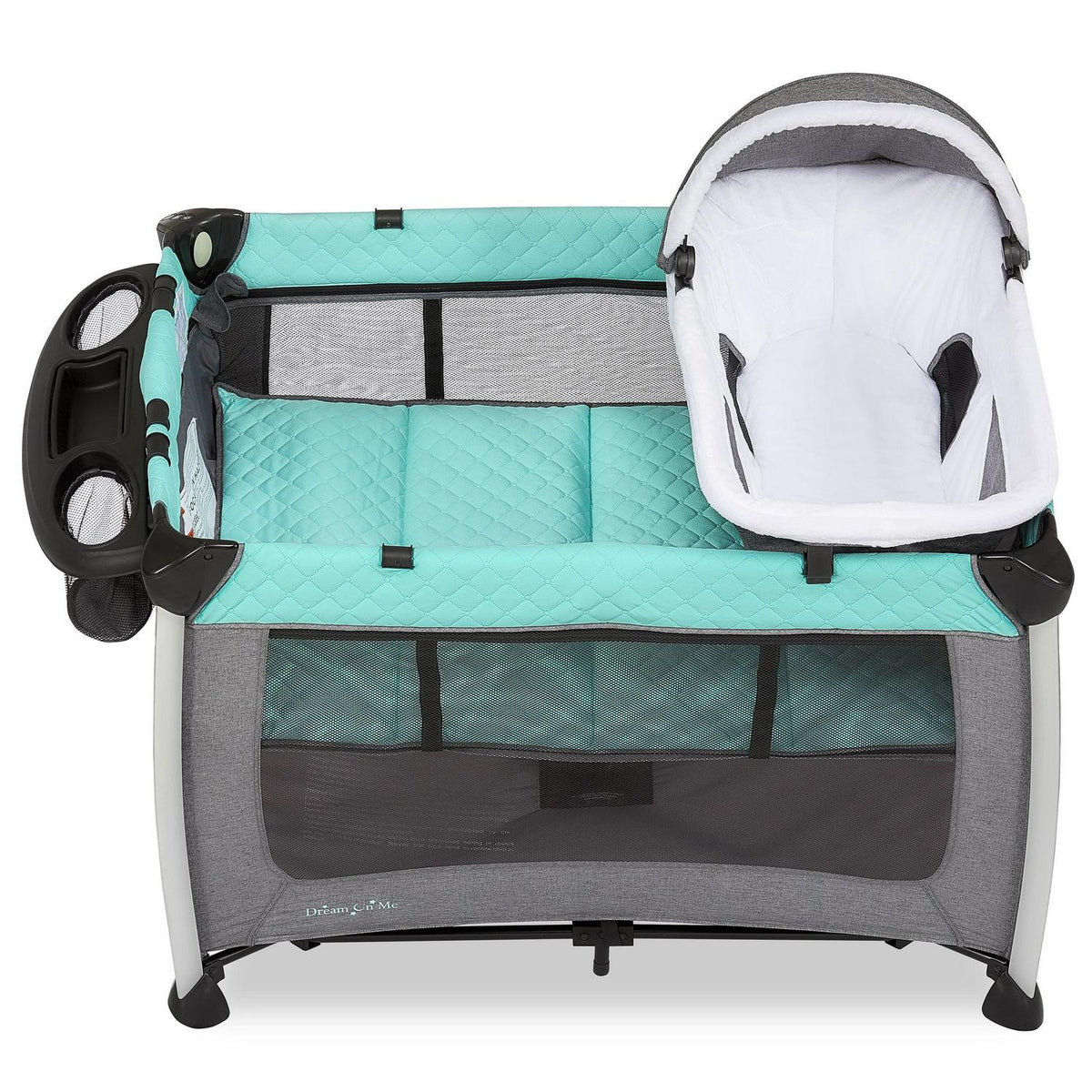 2026 NewDream On Me Princeton Deluxe Nap N Pack 3-in-1 Convertible Playard. Changer and Bassinet in Mint
