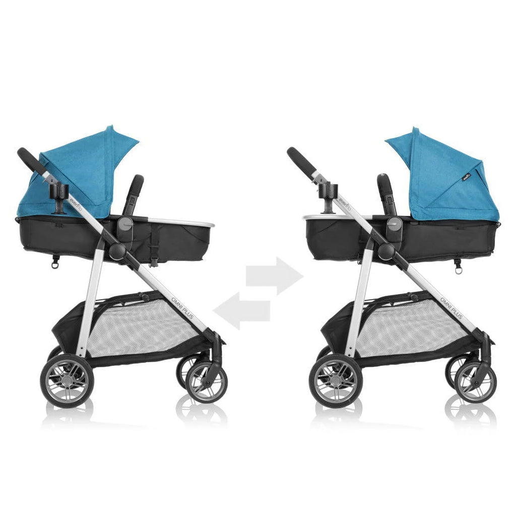2026 NewEvenflo Omni Plus Modular Travel System with LiteMax Sport Infant Car Seat, Mylar Gray, Unisex