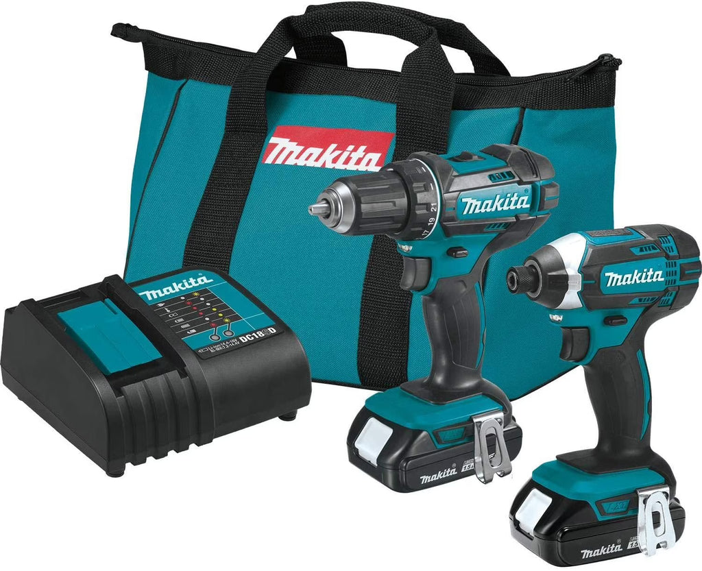 2026 NewMakita 18V Lithium-Ion Cordless Power Tool Set, 1.5Ah, 2 Pack